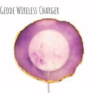 "Amethyst" (Acrylic) Geode Wireless Phone Charger by Phunkeetree